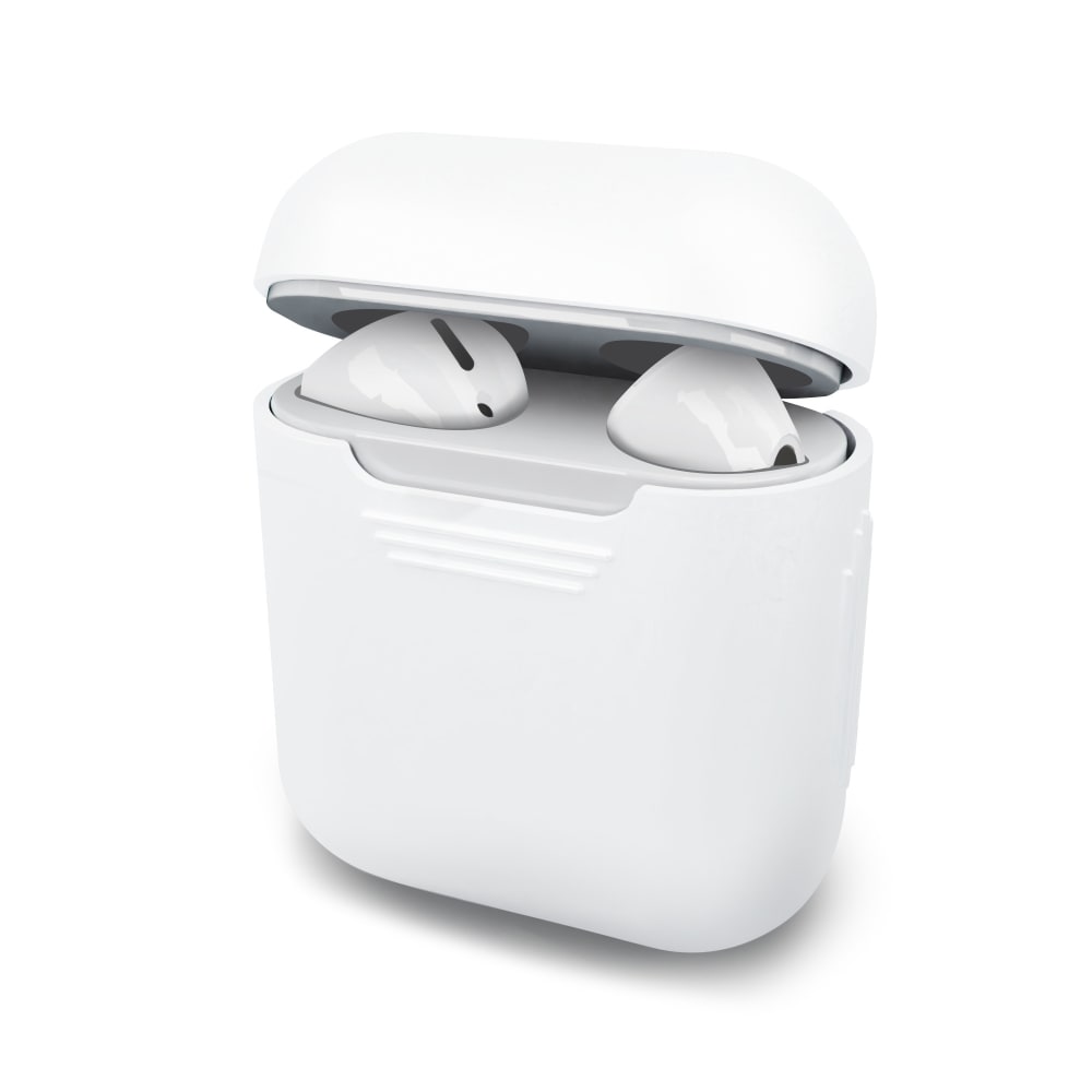 subtel Case Cover for Apple AirPods AirPods 2 Cases - Protective Plastic Soft Shell Charging Case Skin Portable & Shockproof Slim Anti-Slip - White