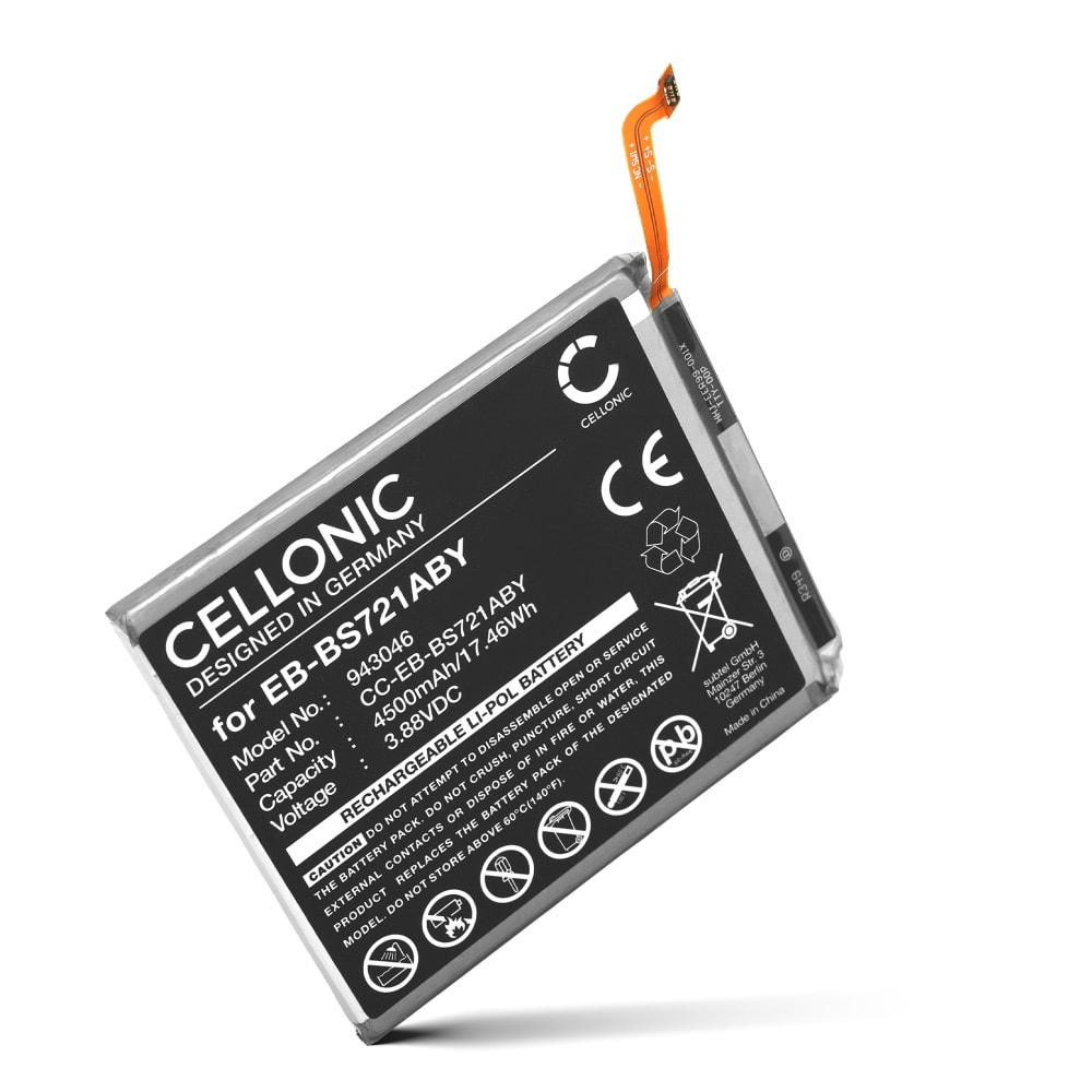 Batteri til Samsung Galaxy S24 FE, SCG30, SM-S721, SM-S7210, SM-S721A, SM-S721B, SM-S721B/DS, SM-S721J, SM-S721N, SM-S721Q, EB-BS721ABY EB-BS721ABY (4500mAh, 3.88V) fra CELLONIC