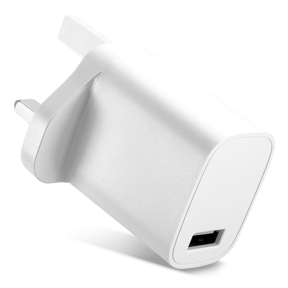 1 Port USB Charger 5V 1A 5W Charging Mains Wall USB Adapter Outlet Socket 100V-240V for Mobile Phone, Tablet, Speakers, Powerbank - White