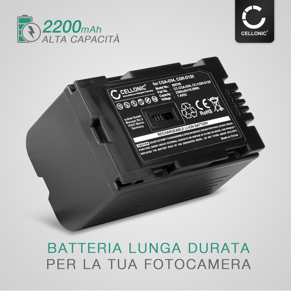 CELLONIC, Batteria per Fotocamera, Compatibile con Panasonic NV-GS17