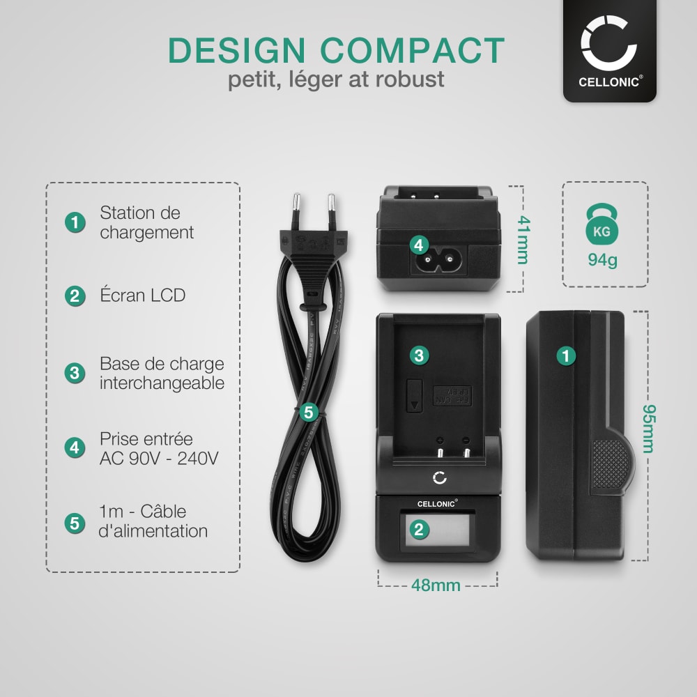 CELLONIC Batteria Per Fotocamera Compatibile Olympus BLM-1 (1600mAh, 7.4V) Per E-500, E-510, E-1