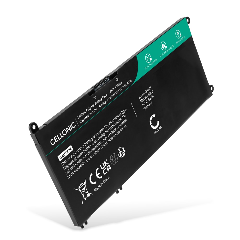 Akku für Dell Inspiron 17 7000	1890 / Inspiron 17 7779 / Inspiron 17 7773 Laptop - 3600mAh 15.2V