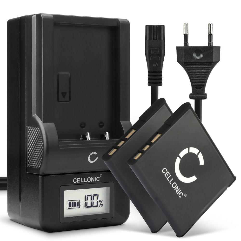 2x Batteri for Sony W810 W830 W800 TX66 TX30 TX55 QX30 QX10 QX100 NPBN1 Kameraer 580mAh + Lader fra CELLONIC