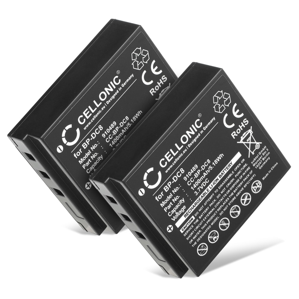 2x Batteri for Leica X1, X2, Leica X Vario, Leica X Typ 113, X-E Typ 102 1400mAh fra CELLONIC
