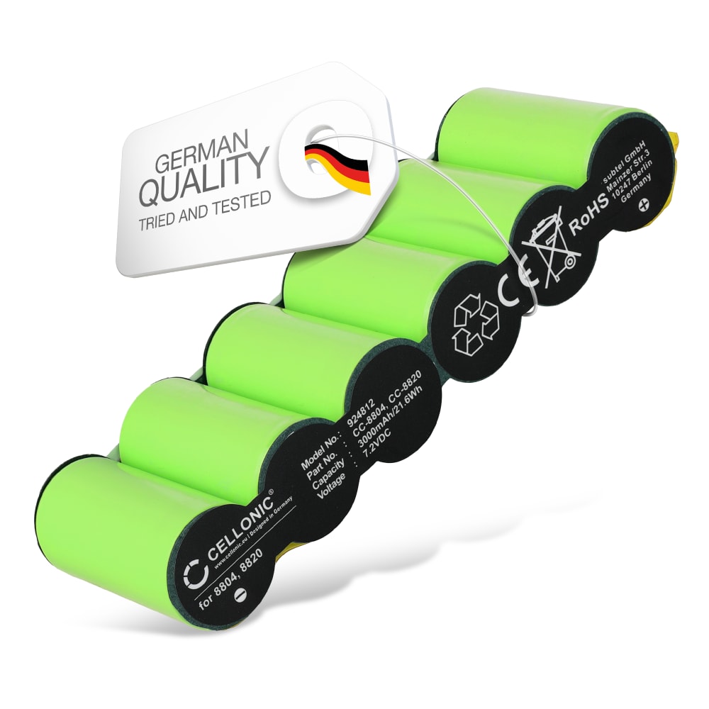 Batteri for Gardena Accu 90, 8804, 8820, 4-00.630.00 Gartenschere/Rasenschere 3000mAh fra subtel