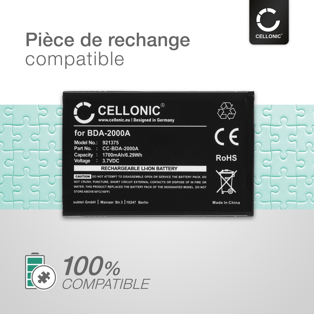 Batterie BDA2000A pour Doro 8031 / 8031C / 8030 / Liberto 825, 822