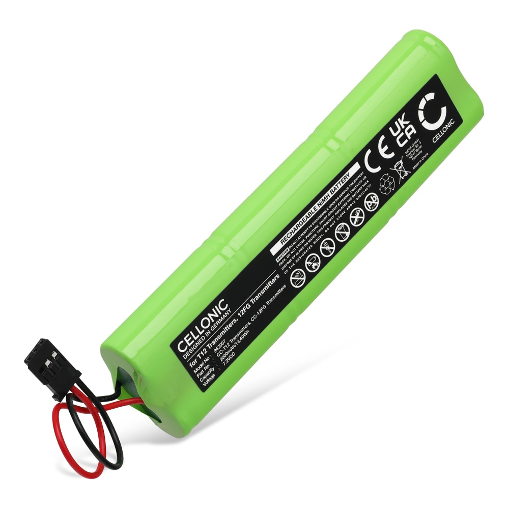 Ersättningsbatteri - ersättningsbatteri för Futaba 12FG, T12, T8FG Transmitters / 8FG Super fjärrkontroll - radiostyrning batteri 2000mAh