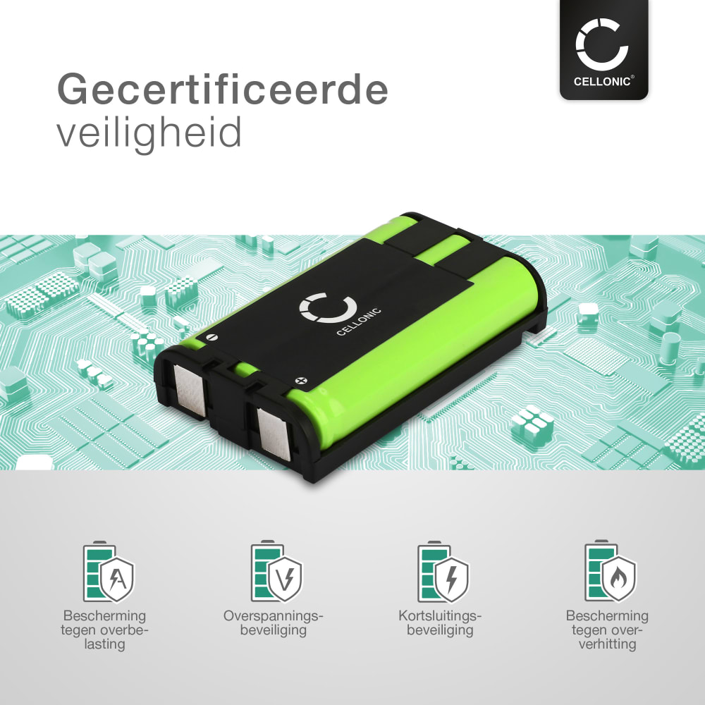 Vhbw 2x Ni-MH Batterie 500mAh (2.4V) Pour Téléphone Fixe