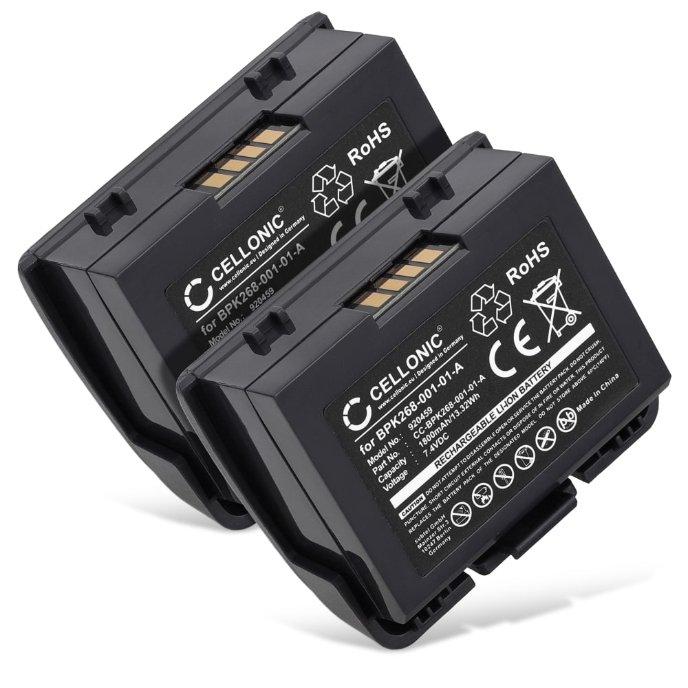 2x Batteri til Verifone VX680 Wireless CreditCard Terminal - BPK268-001-01-A,BMO010002 (1800mAh) udskiftsningsbatteri