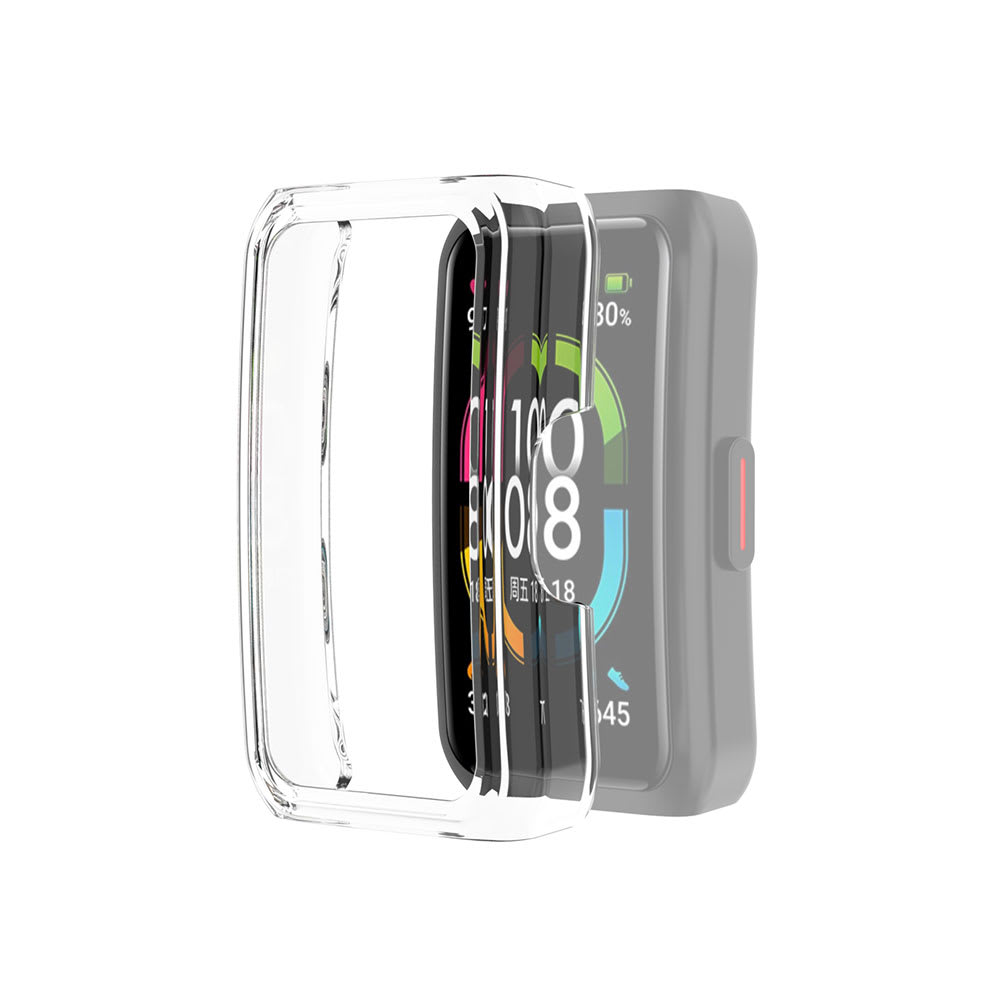 Deksel for Honor Band 6 - TPU, Gjennomsiktig shell pocket tasker