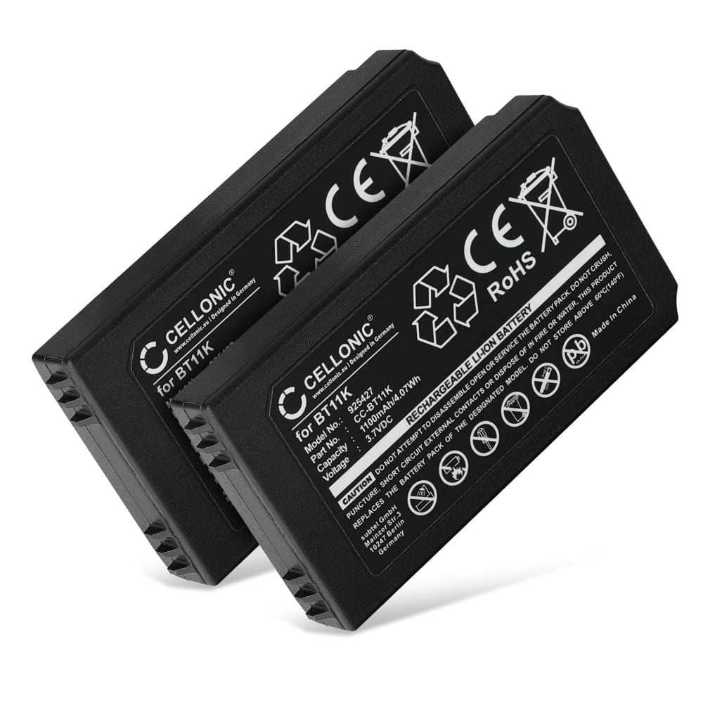 2x Batteri for Ikusi IK2, PUPITRE IK2, Ikusi T70/2, Konecranes Mini Joystick Radio RMJ 1100mAh 3.7V fra CELLONIC