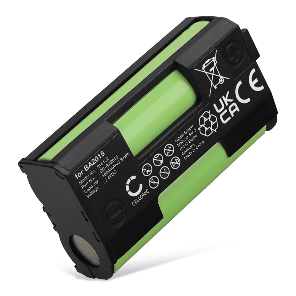 Batteri for Sennheiser SKM 100 (ew100 G3), 300 (ew100 G3), 100 (ew100 G2), 2000, 300 (ew300 G2), EK 2000, 100 (ew100 G2) BA2015 (1600mAh, 2.4V) fra CELLONIC