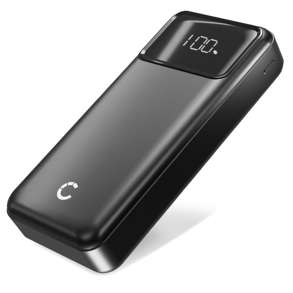 20000mAh Powerbank USB C CELLONIC® Con LED - Caricabatteria portatile per tablet, fotocamera, smartphone, smartwatch, GPS - Ricarica via filo - nero