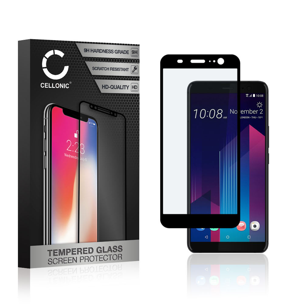 Skjermbeskytter glass HTC U11 Plus (3D Full Cover, 9H, 0,33mm, Full Glue) Herdet Glass