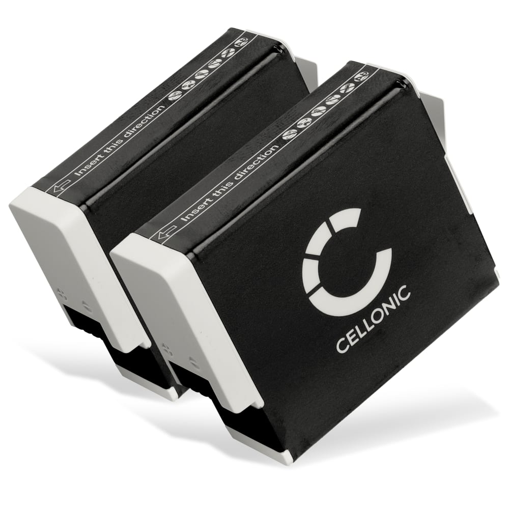 2x Batteri for GoPro Hero 12 11 10 9, AHDBT-901 AHDBT-901C (1730mAh, 3.85V) fra CELLONIC