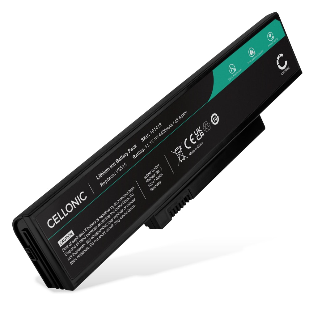 Batteri för Fujitsu ESPRIMO Mobile V5535, V6555, V6515, V5515, V5555, Amilo La 1703 11.1V 4400mAh från CELLONIC