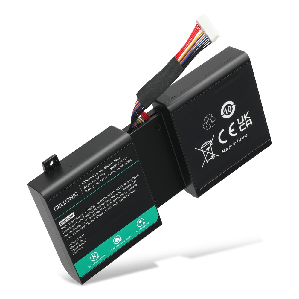 Batteri for Dell Alienware 17, Alienware 18, M18x R3, M17X R5, 2F8K3, 0KJ2PX, G33TT, KJ2PX 4400mAh 14.8V fra CELLONIC