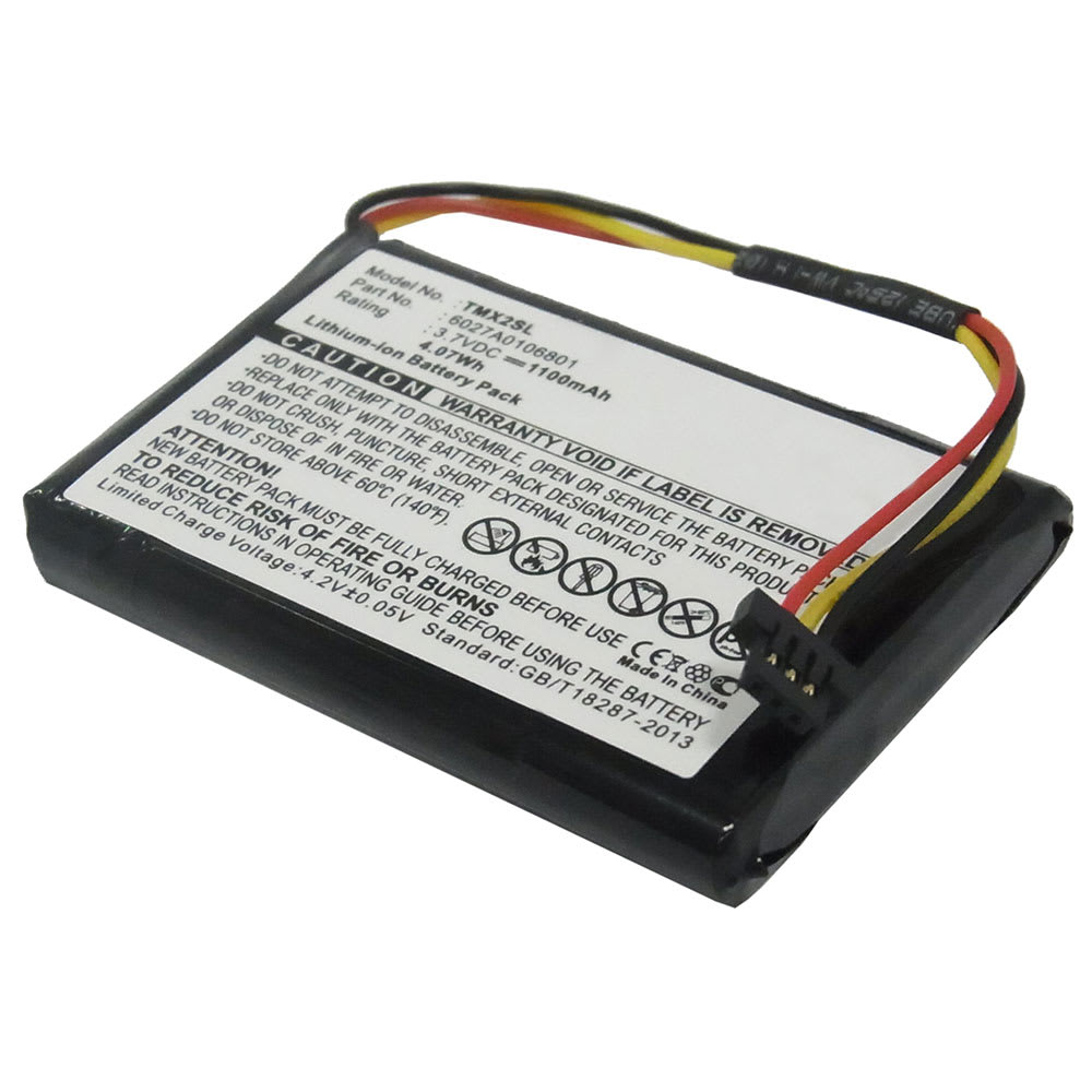 Batteria subtel® 6027A0106801 per navigatore GPS TomTom 4EM0.001.02 4ET0.002.02 4ET03 XL Holiday XL IQ Routes Live XL IQ Routes Regional Europe Live Affidabile ricambio 1100mAh compatibile al 100%