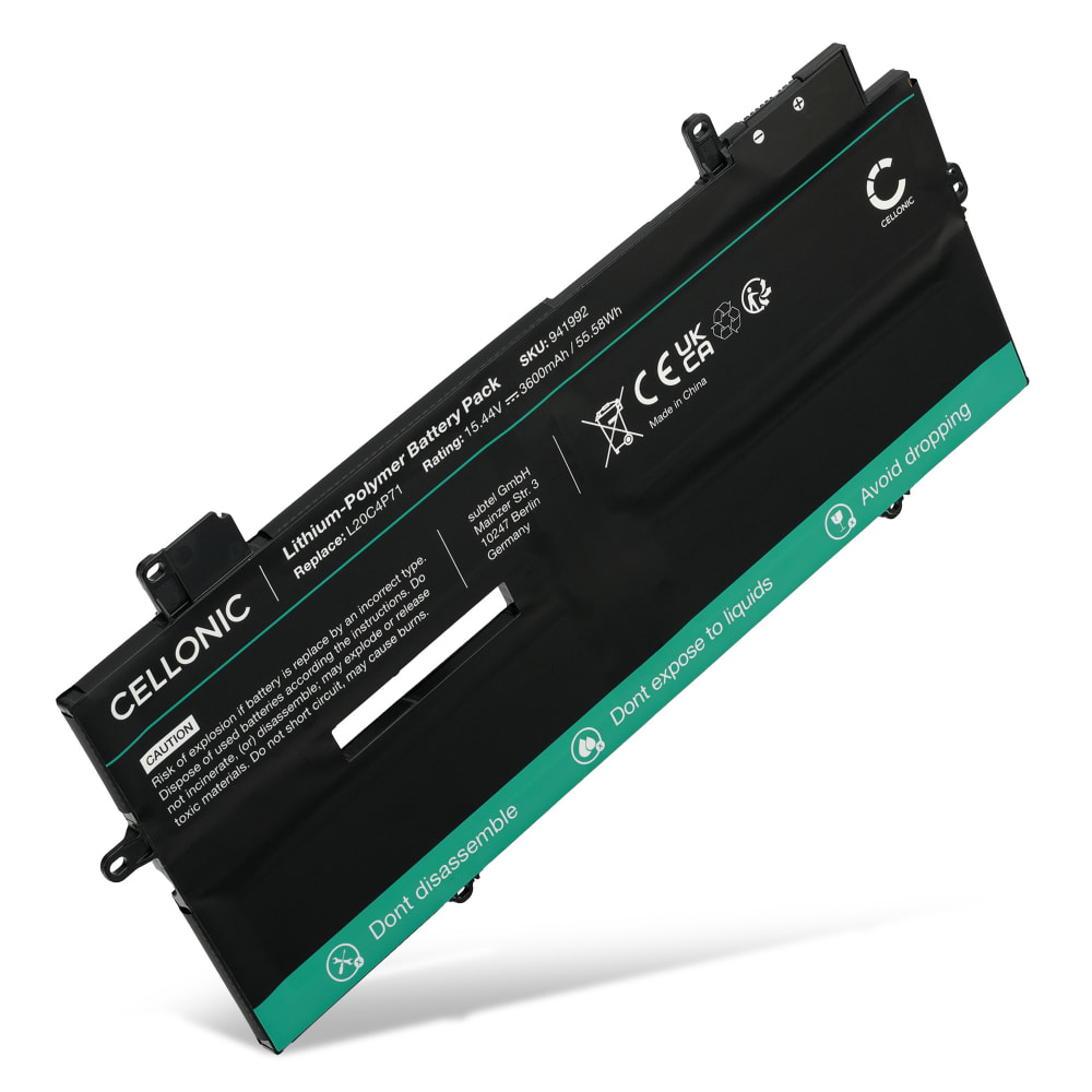 1x Batteri for Lenovo ThinkPad X1 Carbon Gen 9, 10, ThinkPad X1 Yoga Gen 6, 7, Lenovo 5B10W13973, L20M4P71, 5B10W13975 3600mAh 15.44V fra CELLONIC