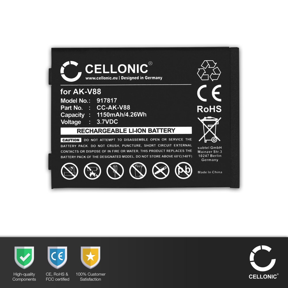 Emporia AK-V88 V88 Connect Batteria Di Ricambio - Volume Elevato E Ricarica Facile Per Smartphone Anziani - 5
