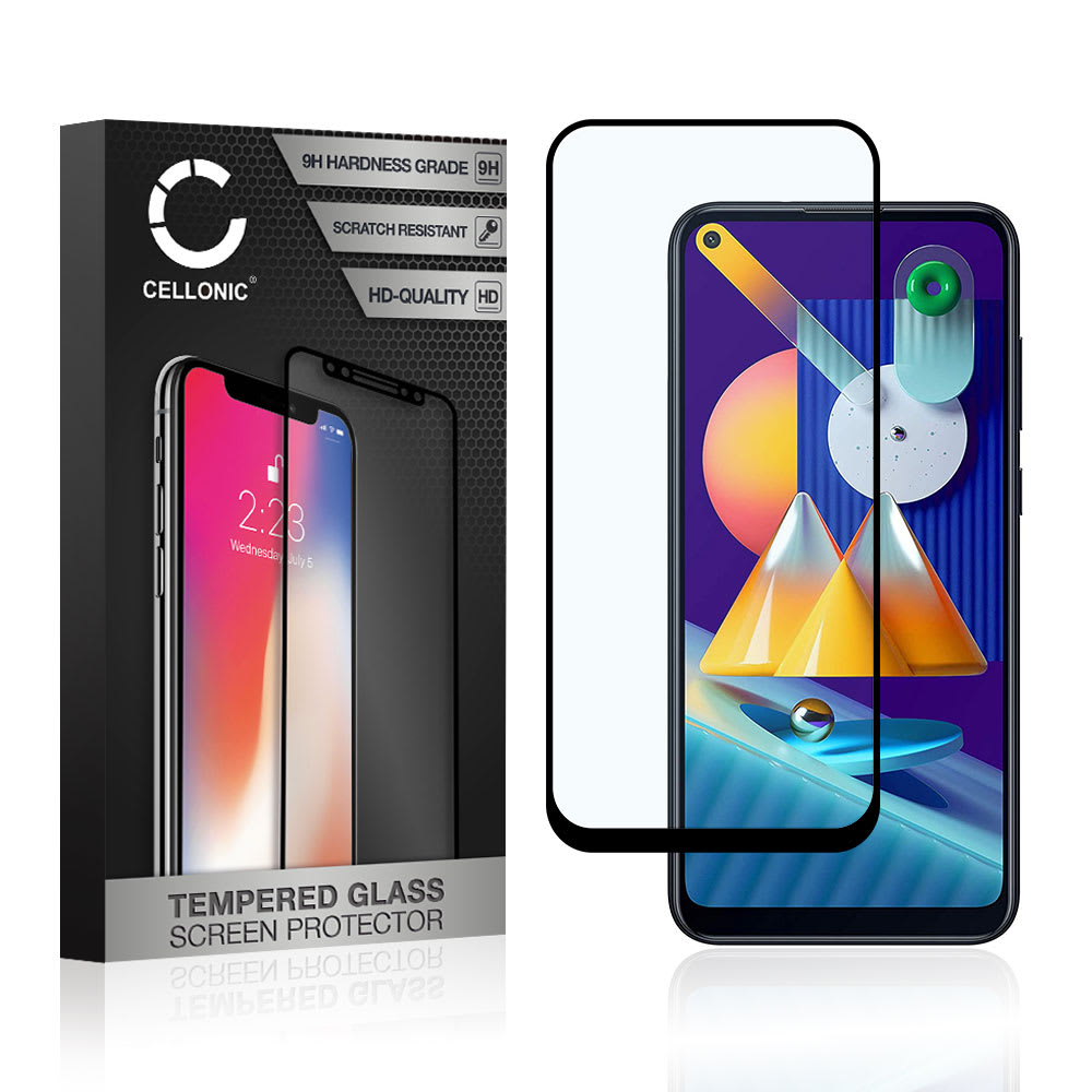 Skjermbeskytter glass Samsung Galaxy M11 (SM-M115) (3D Full Cover, 9H, 0,33mm, Full Glue) Herdet Glass