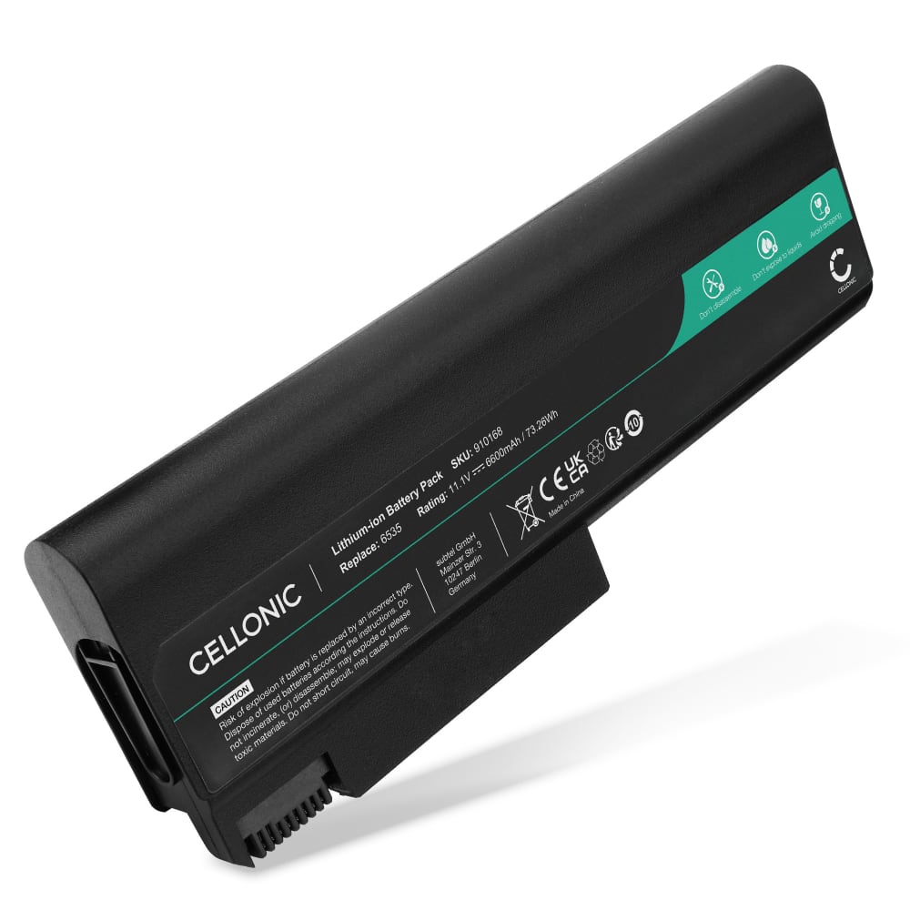 Battery for HP EliteBook 8440p, 6930p, ProBook 6550b, 6450b, 6540b, Compaq 6730b, 6530b 10.8V - 11.1V 6600mAh from CELLONIC