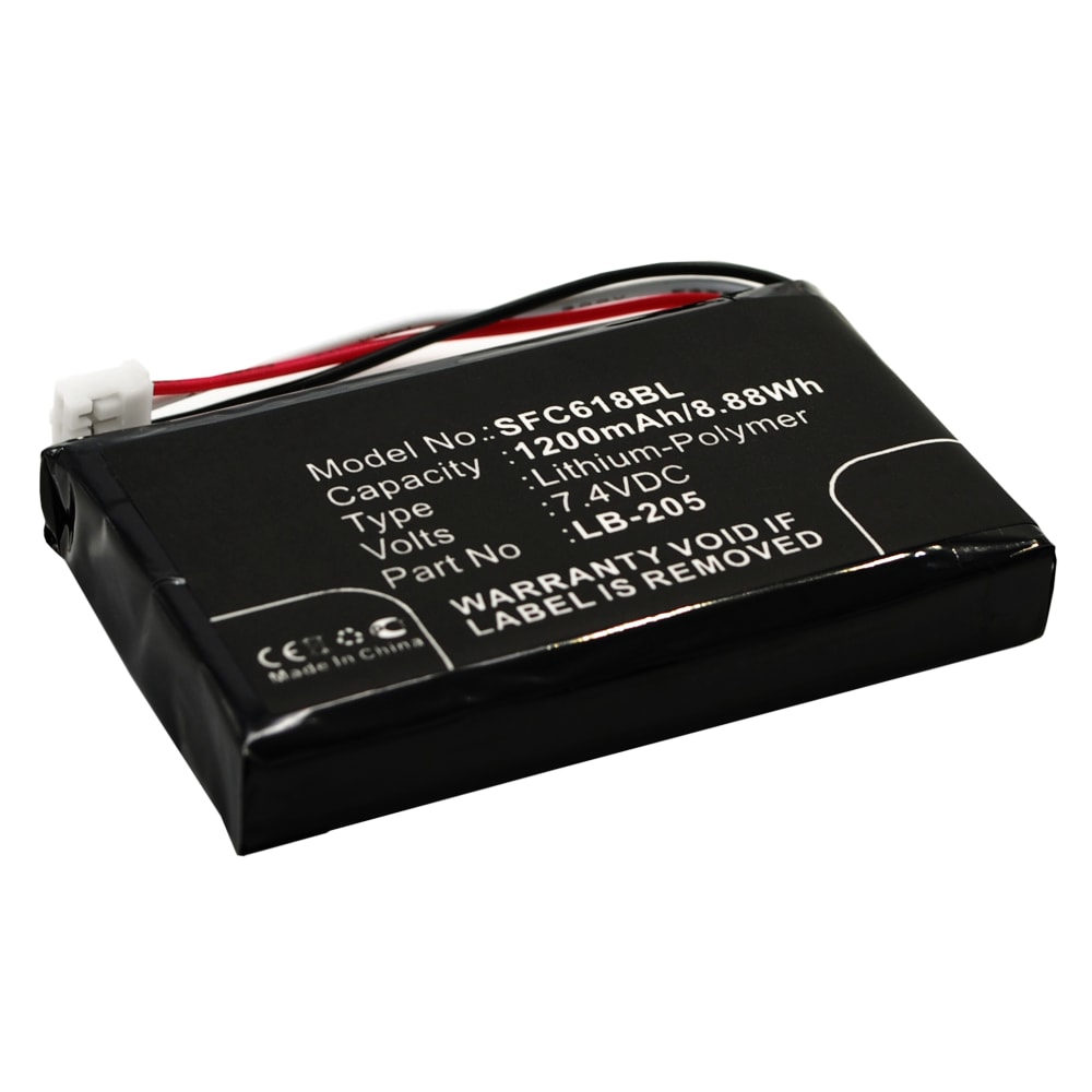 Akku tuotteeseen Safescan 6185 - 131-0477, LB-205, 1200mAh, 7.4V vara-akku