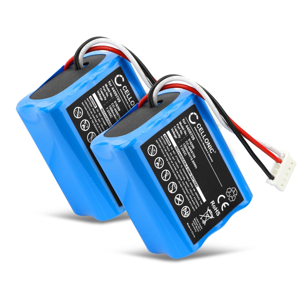 2x Batteria per iRobot Braava 380, Braava 380T, 381, 300, 2000, Proscenic Pro JOJO 1500mAh di CELLONIC