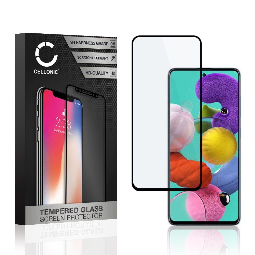 0,33mm Displayskydd / skärmskydd för Samsung Galaxy A51 (SM-A515)- mobil, 9H 3D Full Cover, Full Glue - smartphone-skyddsglas, screen protector