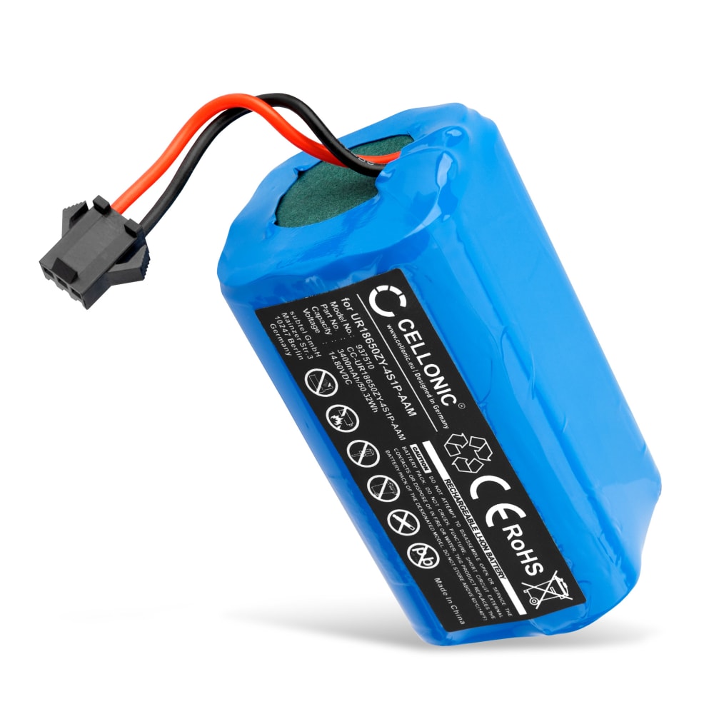 Batteri for Eufy RoboVac G20, G30 Verge, 12, 25C, R450, 11C, R500, 15T, 11S Plus, 25C Max, G15, E5, 15C Max, Ecovacs Deebot N79, N79S, DN622 (Eufy PA04) 3400mAh fra CELLONIC