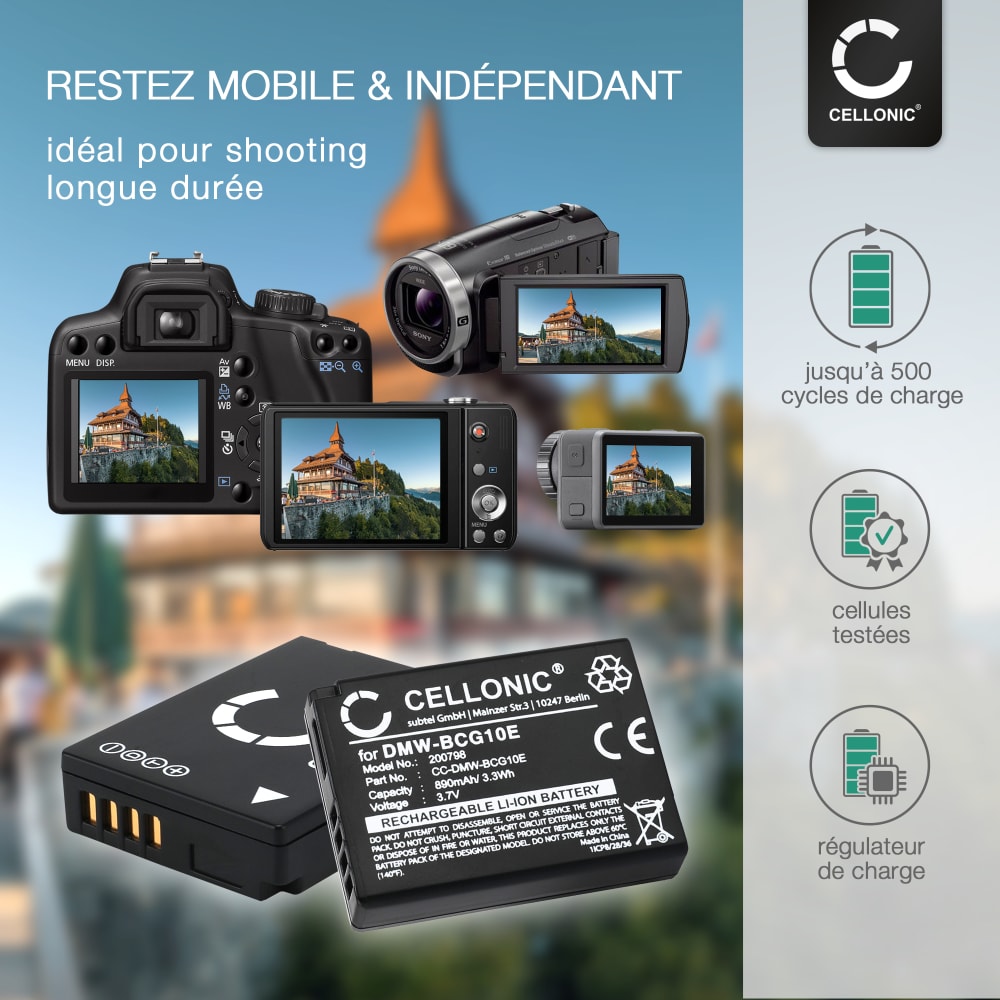 DMW-BCF10E Batterie Pour Lumix - Appareil Photo