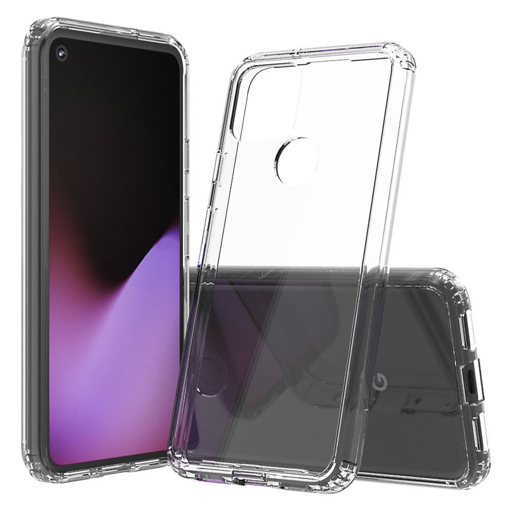 subtel® Phone Case for Google Pixel 5 TPU Protective Bumper Hardshell Back Cover Hardcase - Crystal Clear
