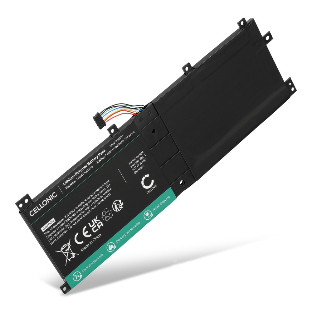 Batteri for Lenovo Miix 510-12IKB, Miix 510-12ISK, Miix 520-12IKB, 5B10L68713, 5B10L67278 4850mAh 7.68V fra CELLONIC
