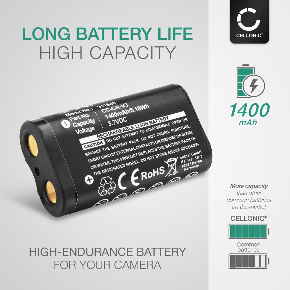 1400mAh Olympus Camera Battery CRV3 LB01E