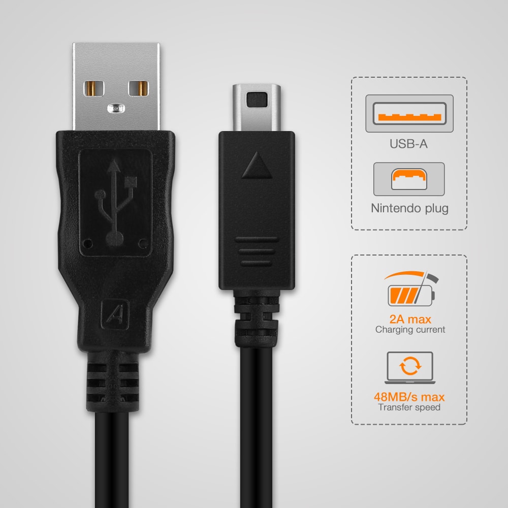 System Connector USB Ladekabel / Datenkabel 2.0 für Nintendo