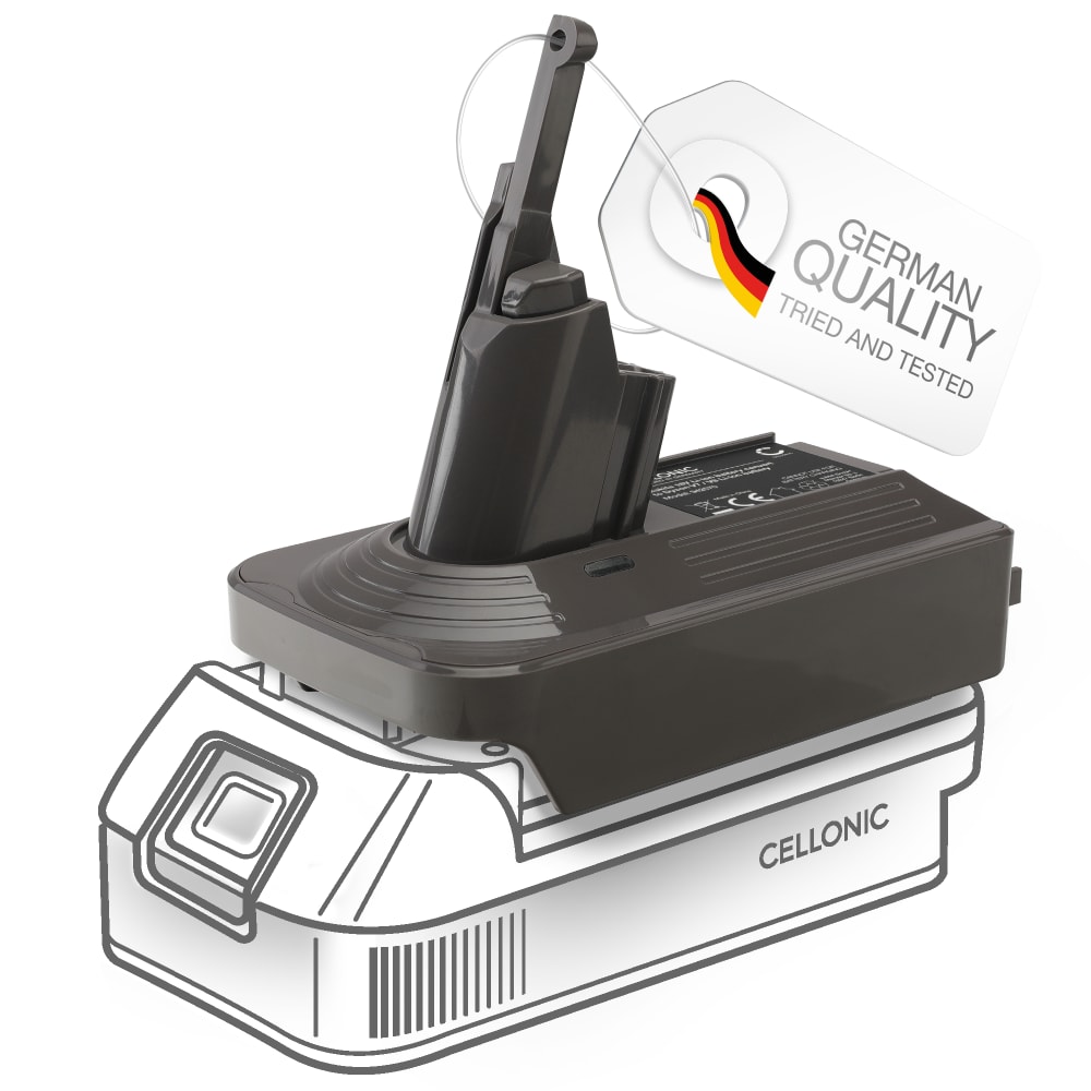 Batteriadapter Makita 18V til Dyson V7 & V8-seriens - MT18V7V8 konverter for Dyson støvsugere fra CELLONIC