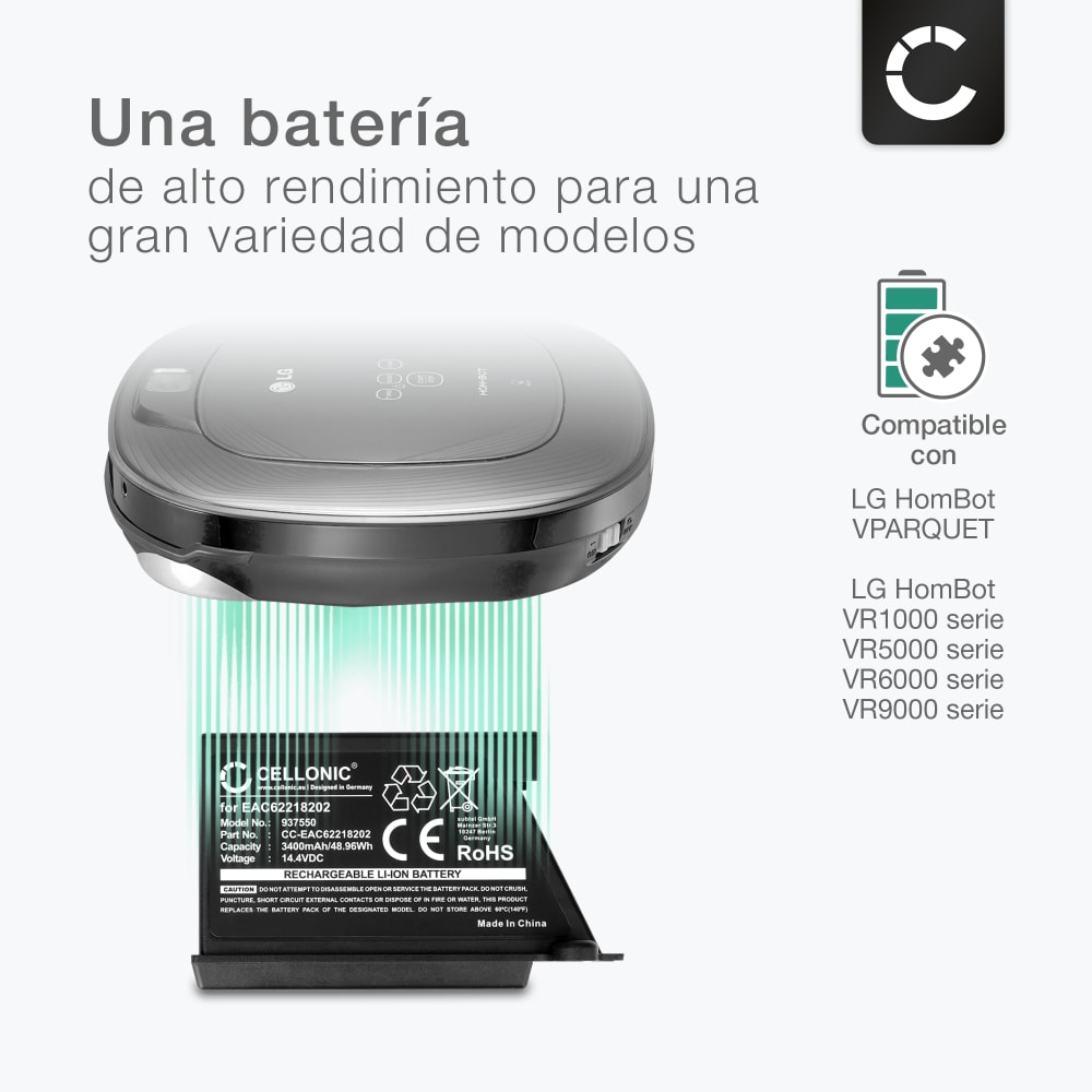 Batterie 14.4V 3.0AH Lithium LG Hom-Bot VR1010GR