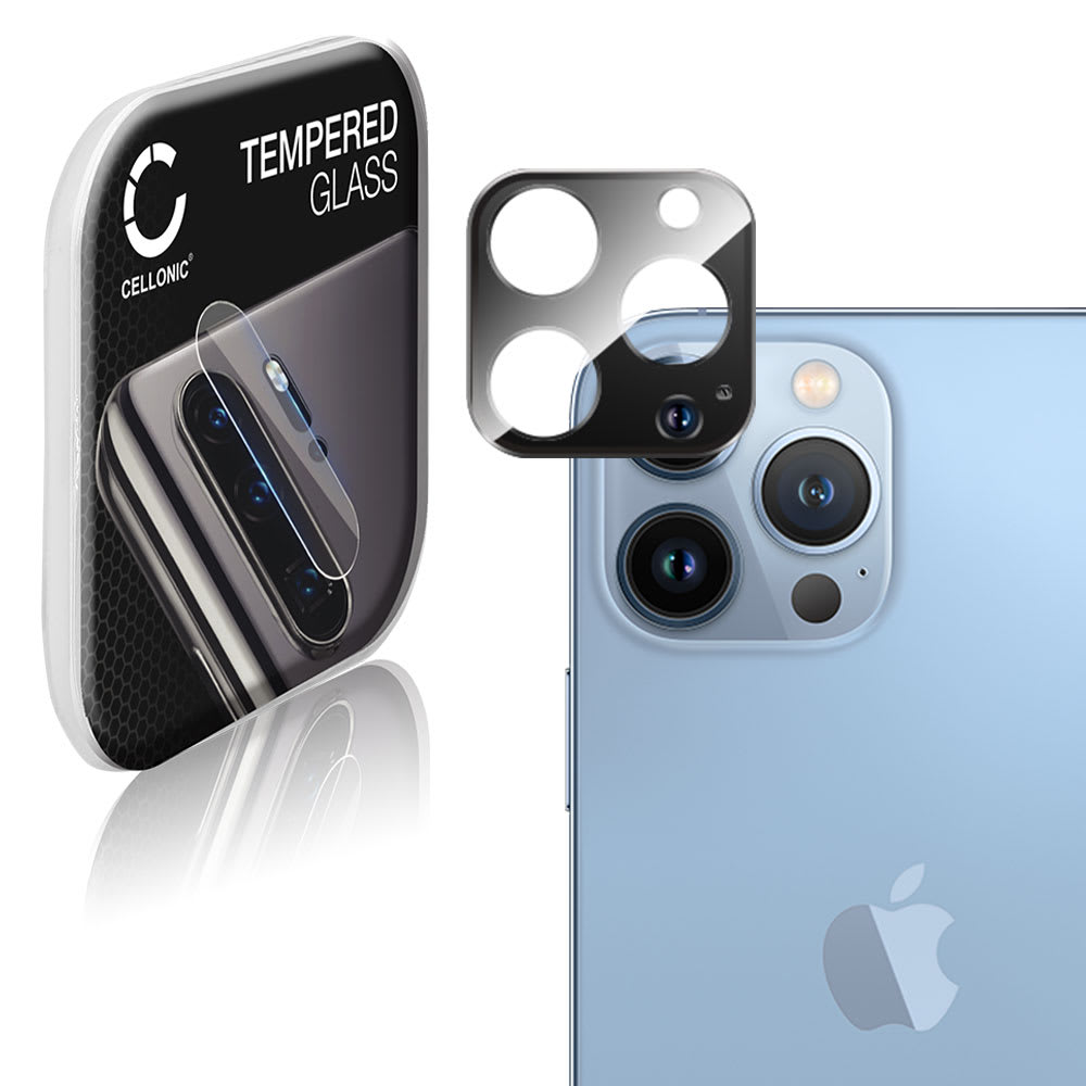 9H Linsskydd / kameraskydd 0,33mm för Apple iPhone 13 Pro / 13 Pro Max mobil-lins - Skyddar mobiltelefonens kameralins, Full Glue kamera-skyddsglas för smartphone