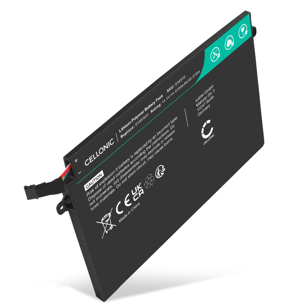 Batteri for Lenovo Thinkpad E14, E15 Gen 1, E580, E590, E480, E585 , E595, E490, E485, R480, L17M3P52 4100mAh 11.1V fra CELLONIC