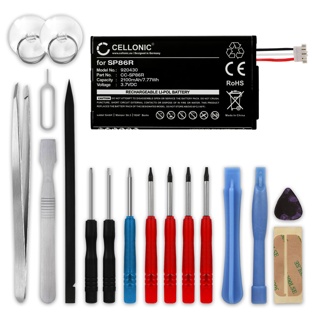 Batteri for Sony SP86R / PS Vita 2007 / PCH-2007 / PSV2000 /4-451-971-01 2100mAh + Verktøy fra subtel