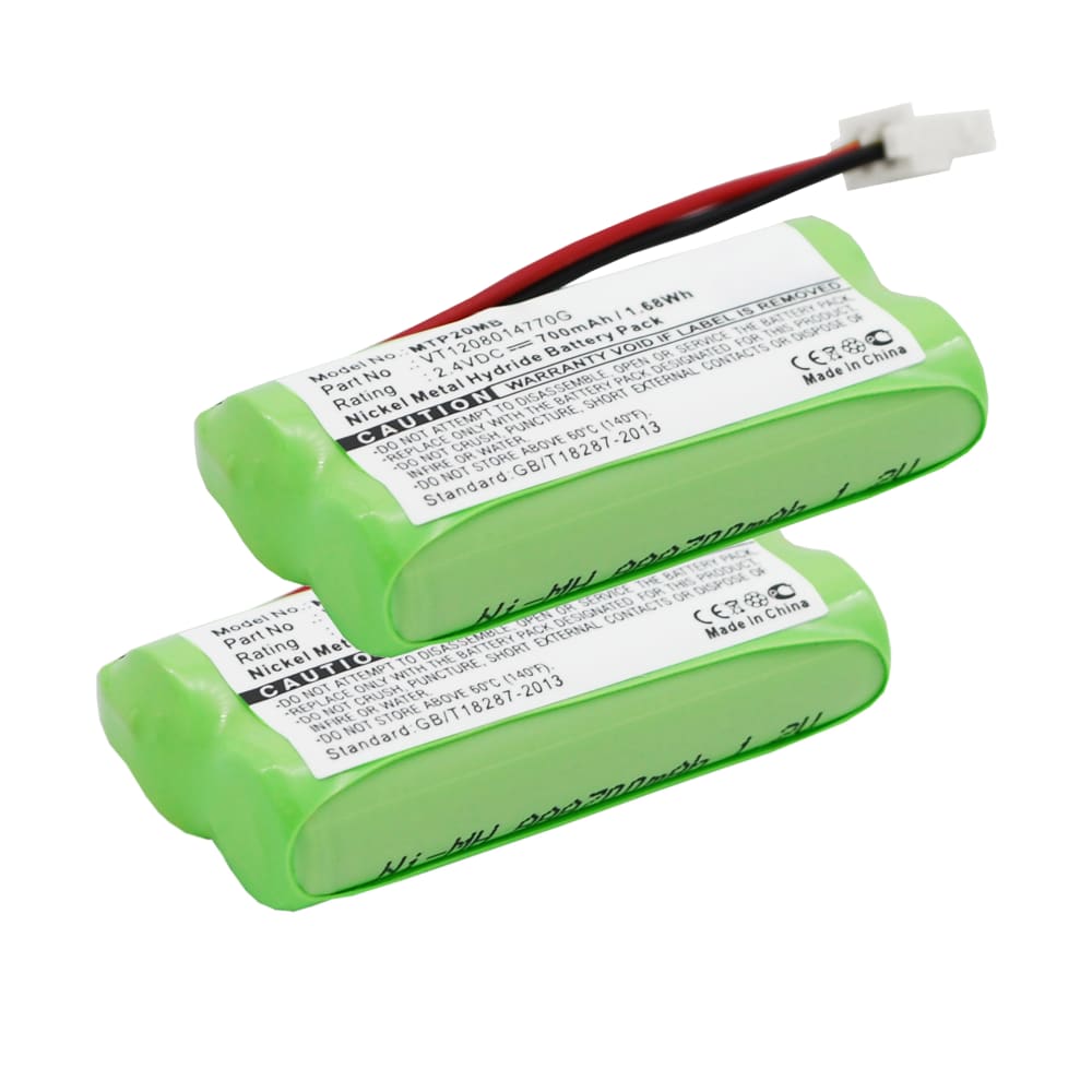 2x Vervangende batterij VT1208014770G voor Motorola MBP20 babyfoon - 700mAh accu batterij babyphone baby monitor