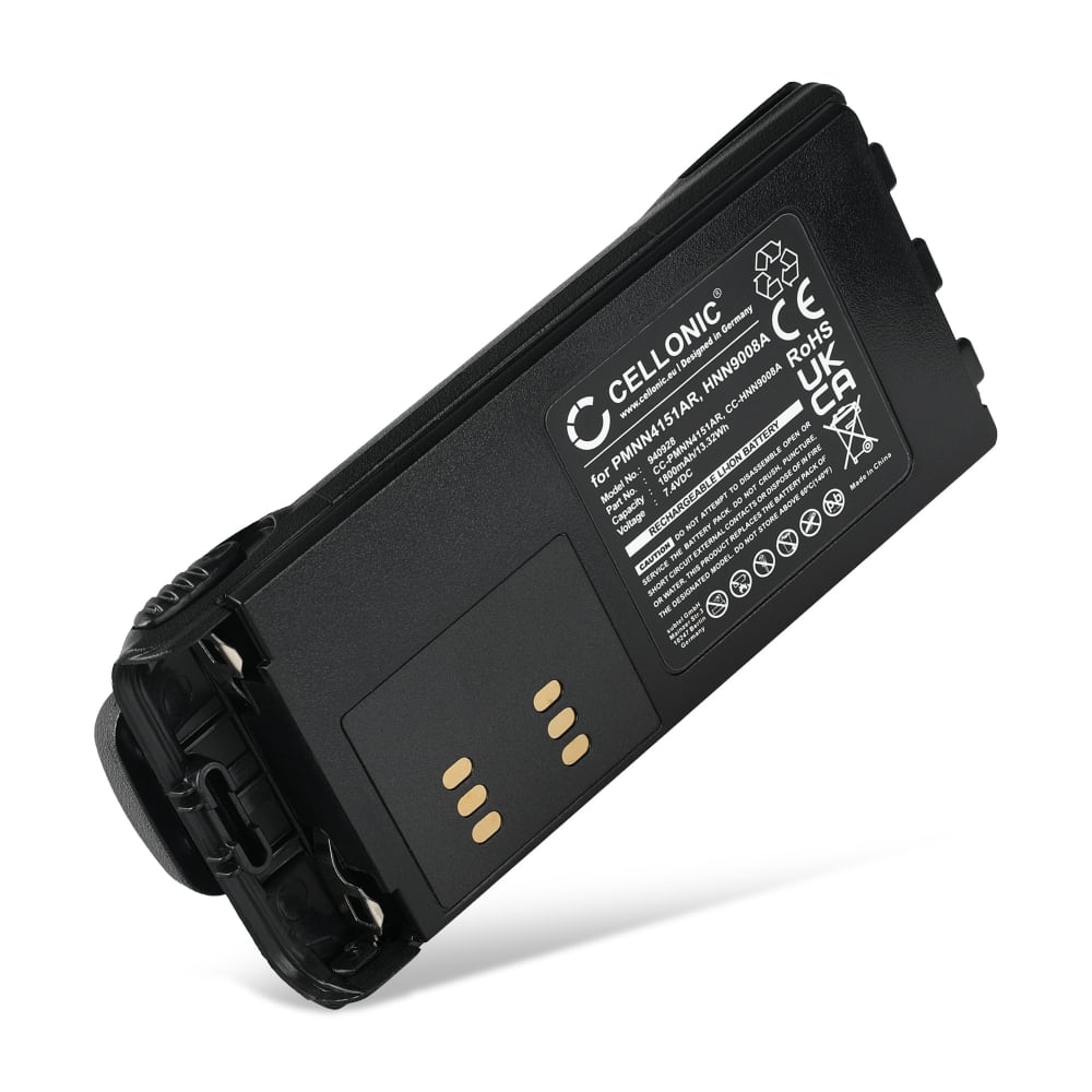 Batteri for Motorola GP340, GP380, GP360, GP320, GP328, GP680, GP330, HT1250, GP140, GP338, HT750, GP240, GP580, GP640 7.4V 1800mAh Lithiumion fra CELLONIC