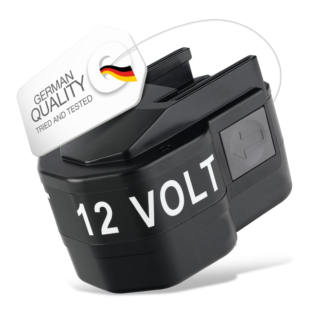 Batteri 12V, 3Ah, NiMH for AEG BDSE 12 T, SB2E 12 T Super Torque, BEST 12 X, BS 12 X, BS2E 12 T, BSB 12 STX, BBS 12 KX Raptor, BEST 12 (BX 12, PBS 3000 / 12V, BXS12) - Reservebatteri