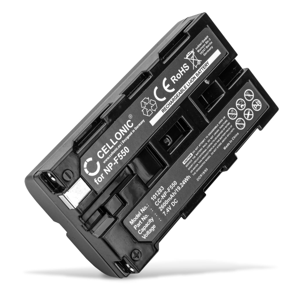 Bateria Sony NP-F550 / NP-F750 / NP-F330 2600mAh - Batería larga duración para camaras Sony DSR-PD150 HDV-Z1 DCR-VX2100e DCR-TRV9 DSR-PD170 HDR-FX1 GV-D200 HDR-FX1000e