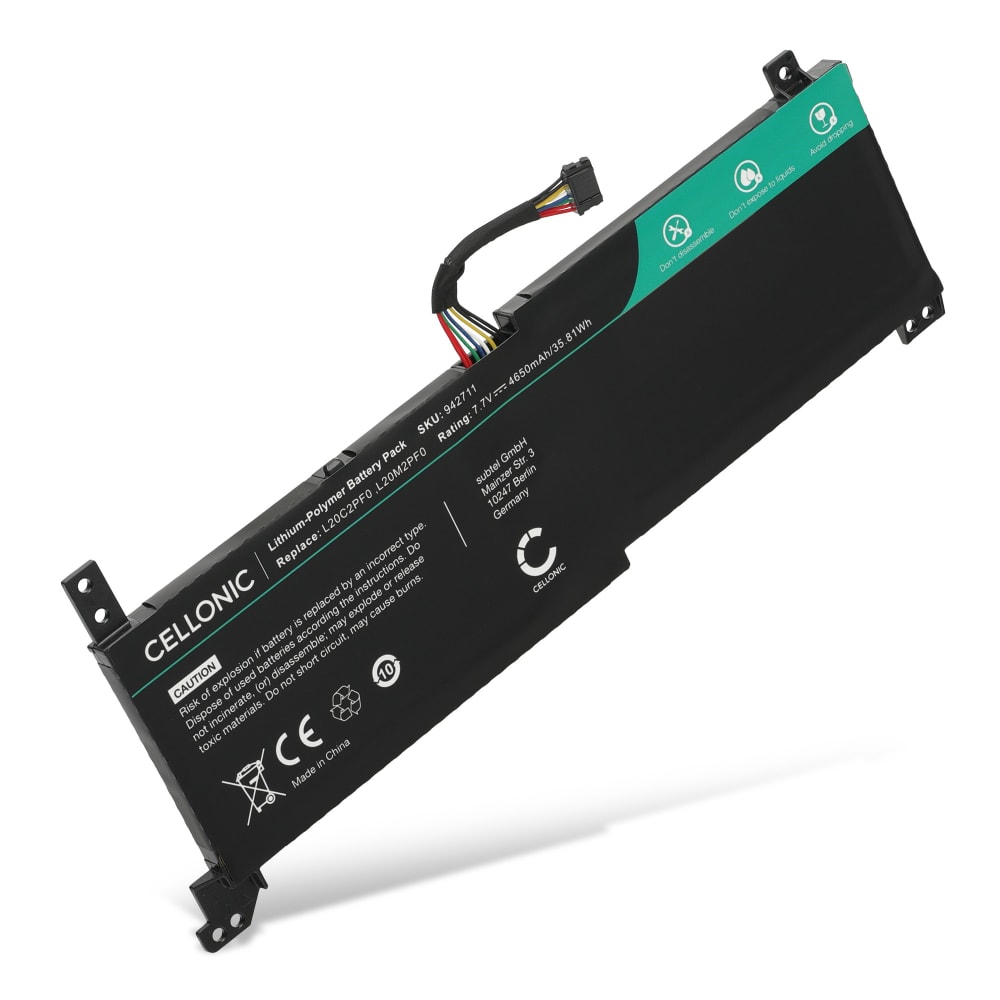 Batteri for Lenovo V15 G4, V15 G2, V15 G3 IdeaPad 3 15ITL6, 15ALC6, 15IAU7, Ideapad 3 G6, L20M2PF0, L20C2PF0 4650mAh 7.7V fra CELLONIC