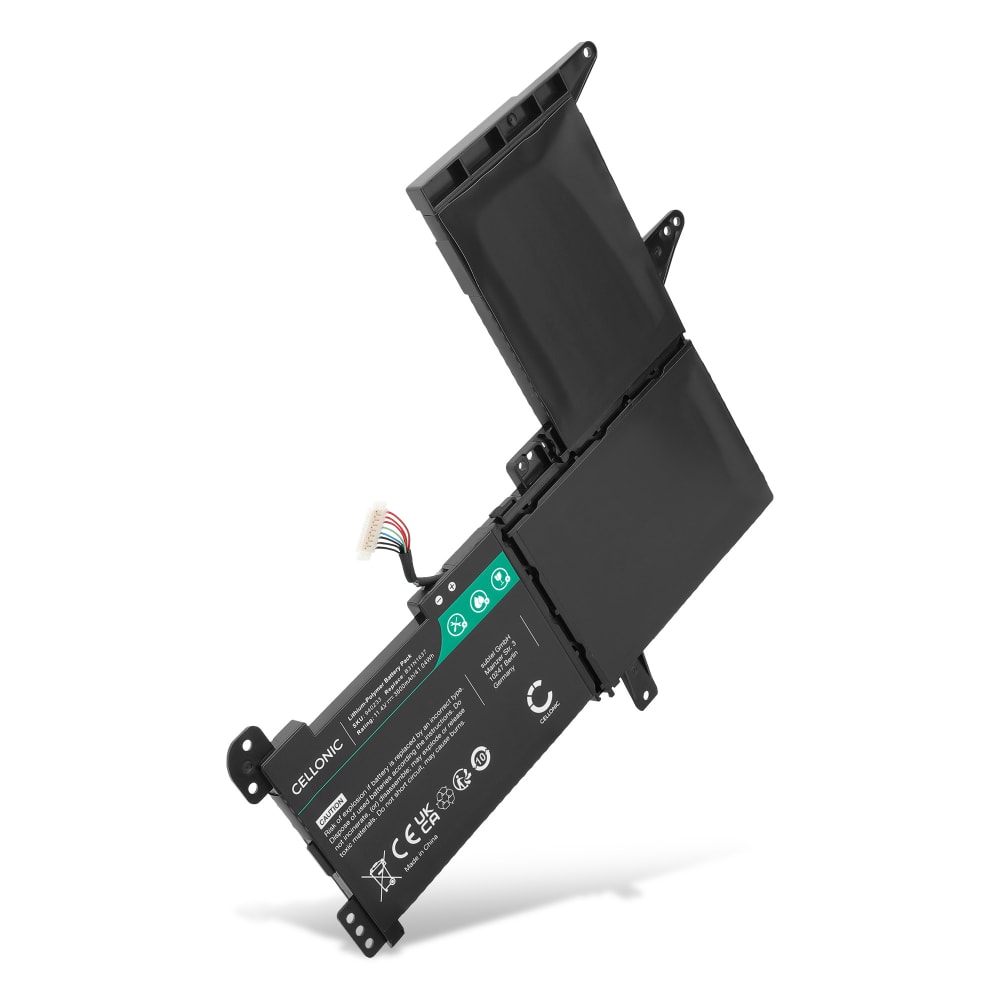 Batteri for ASUS Vivobook S15 S510UQ, S15 S510UA, S15 S510UF, 15 X510UA, B31N1637 (3ICP5/57/81), B31Bi9H 3600mAh 11.4V fra CELLONIC