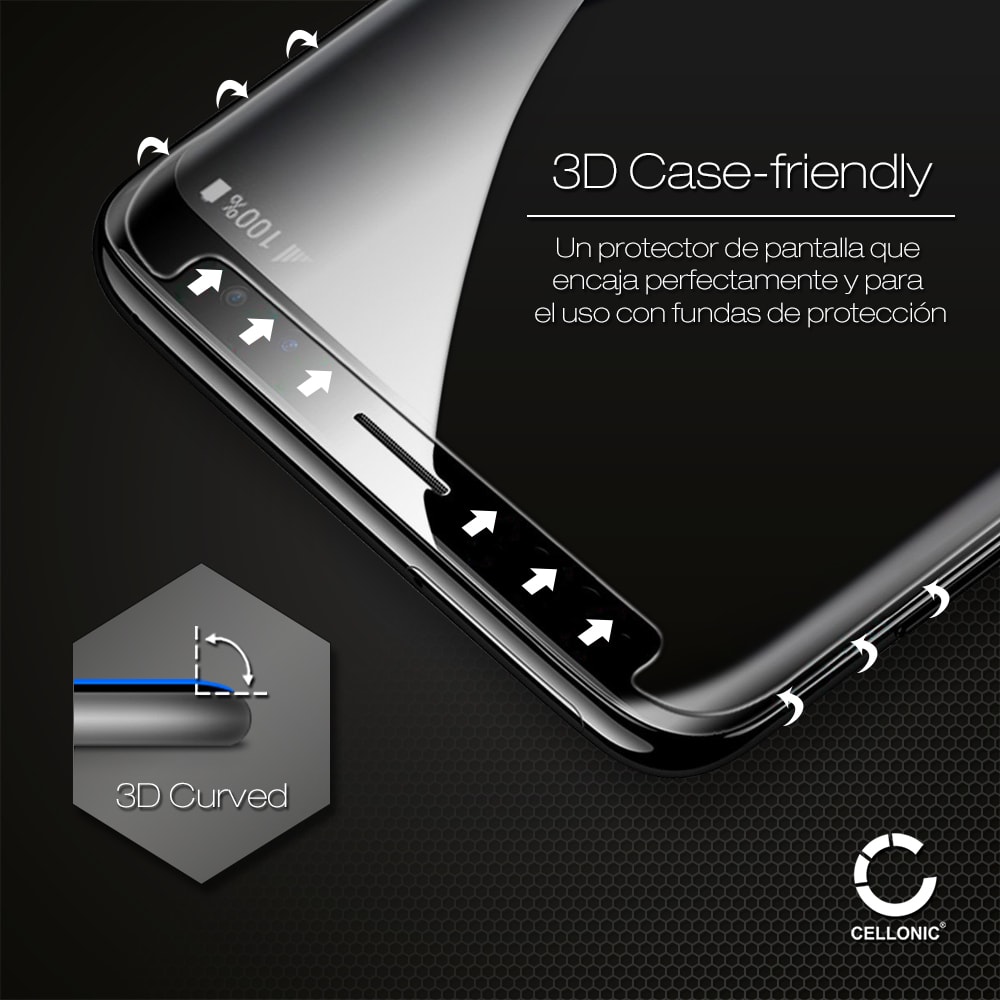 Protector pantalla móvil Xiaomi Redmi Note 7 Global autoadhesivo de CELLONIC® - Screen protector, (Calidad HD / 3D Case-friendly / 0,33mm / 9H)