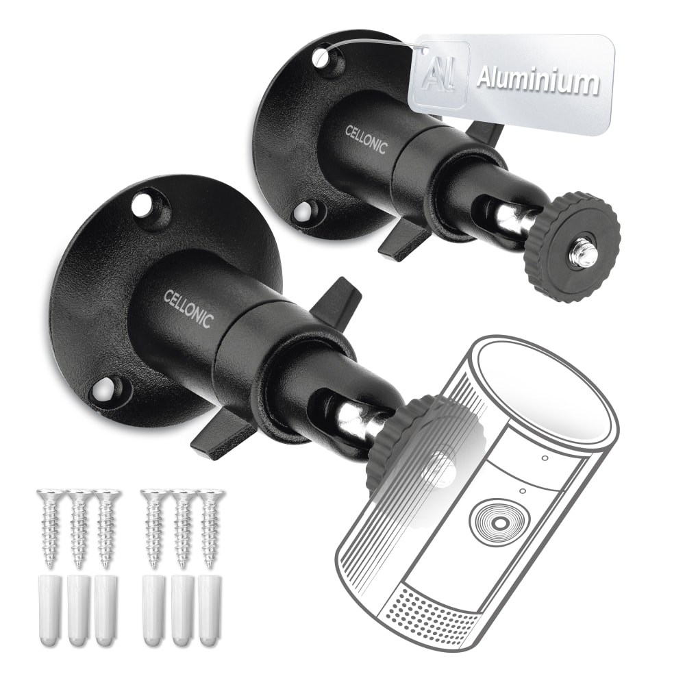 2x Kamerafeste for Arlo, Ring, Blink, Eufy, Reolink, Wyze, Zumimall med 1/4