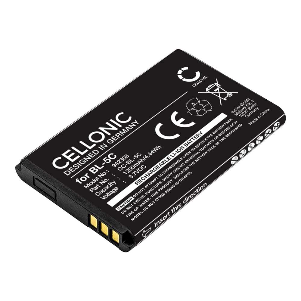 Battery for Nokia 1100, 3110, 6600, N70, 3110 classic, C2 1200mAh from CELLONIC