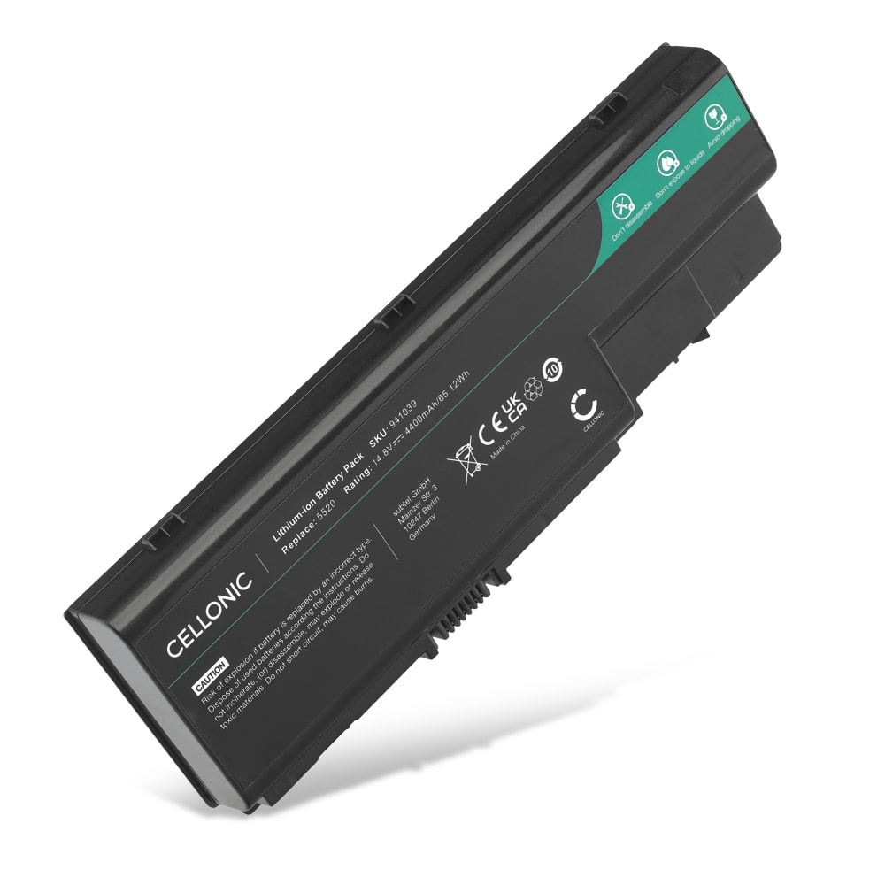 Batteria per portatile Acer Aspire 8930G, 5920G, 5920, 6930G, 7738G, 7736ZG, 8920G, 8920, AS07B32 ricambio per laptop 4400mAh 14.4V - 14.8V 